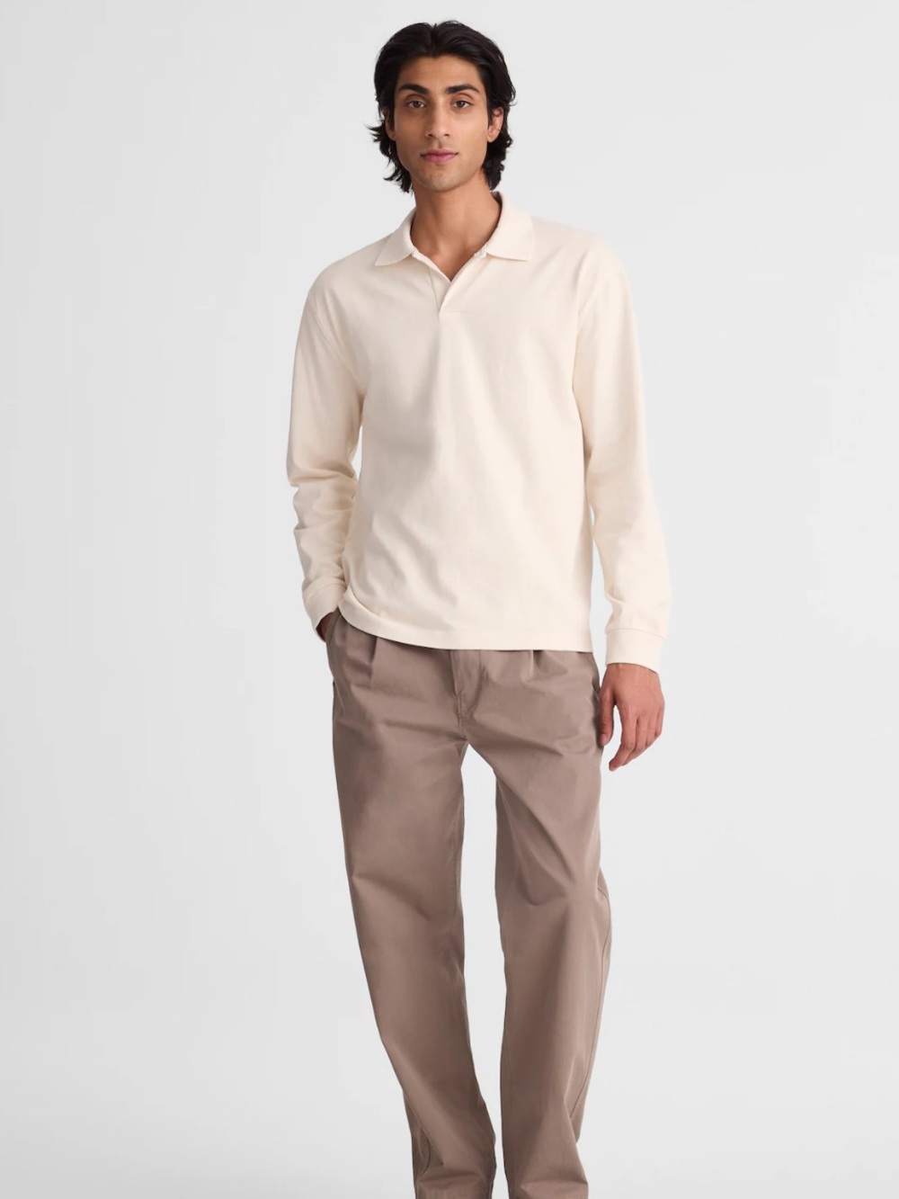 Madewell parchment Compact-Knit Polo